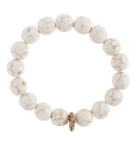 *"White Turquoise" Stretchy Bracelet