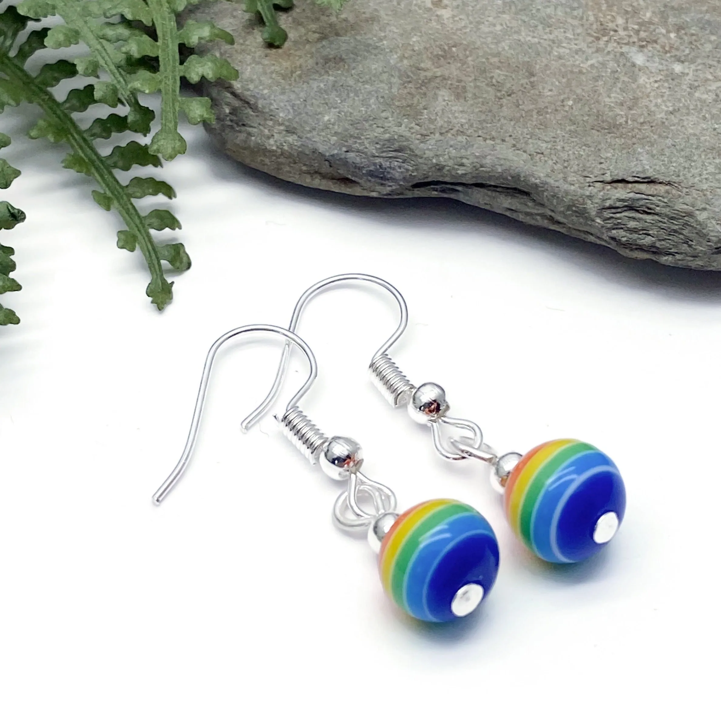 Rainbow Stripe LGBT Pride Earrings