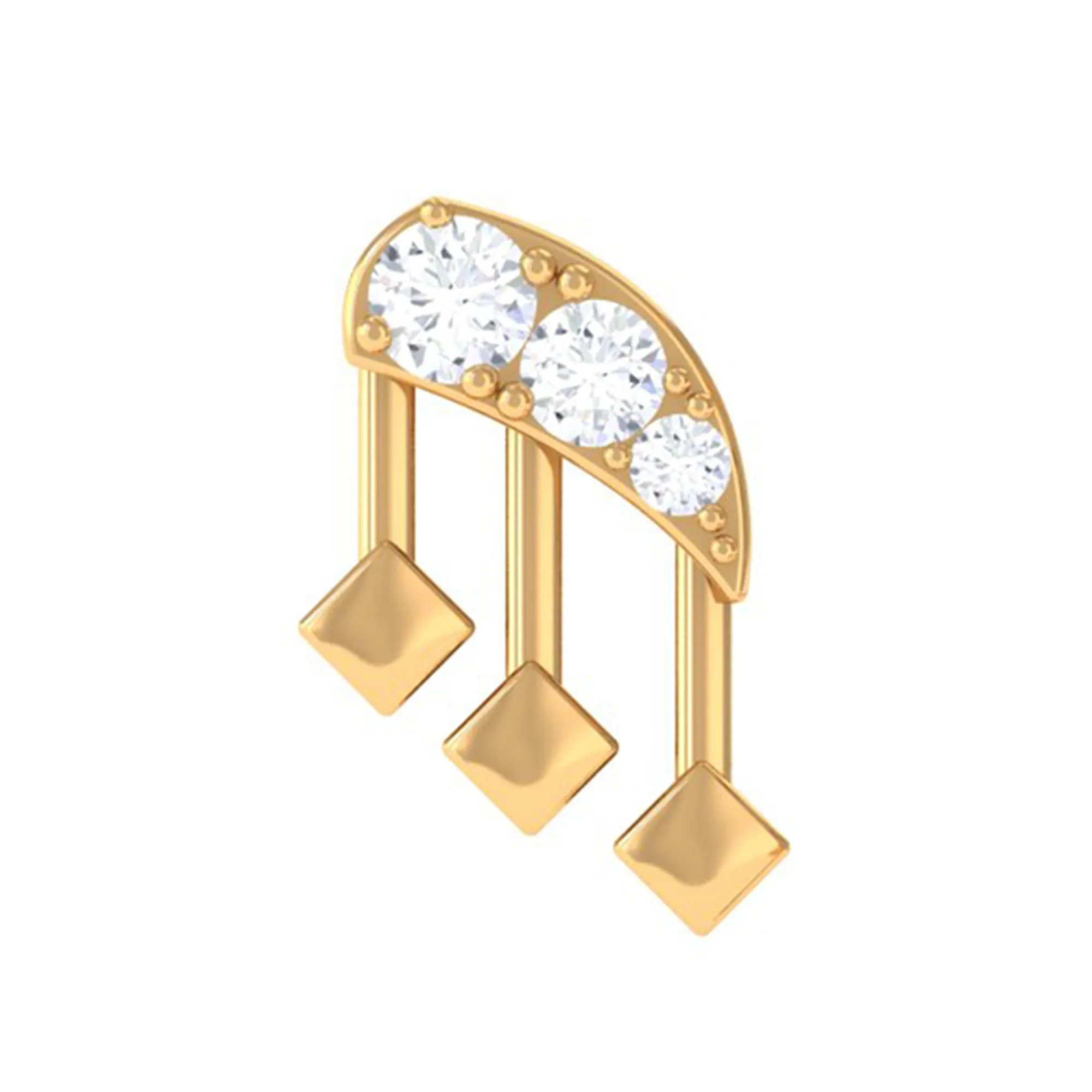 Real Diamond Music Note Cartilage Earring