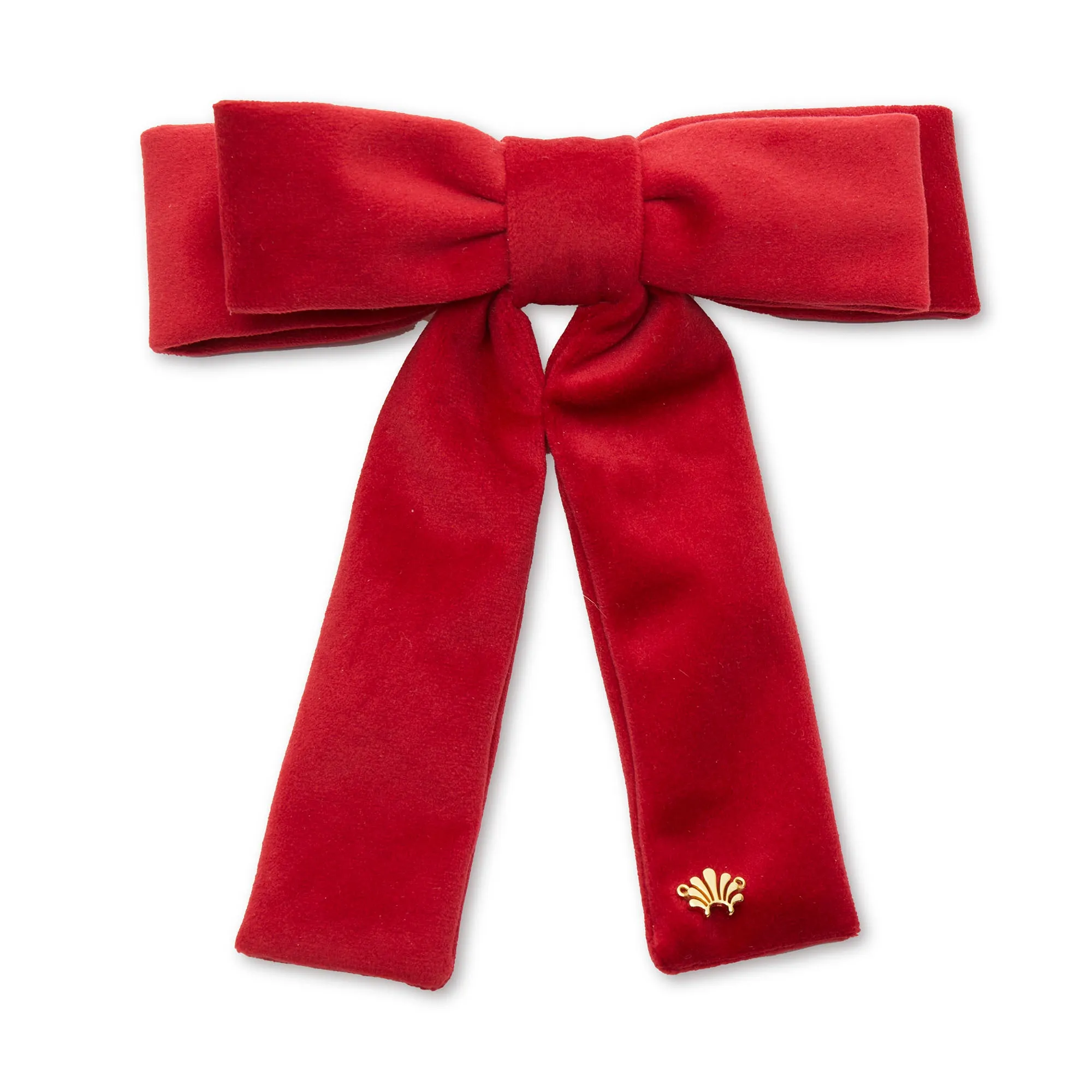 RED VELVET ANTOINETTE BOW BARRETTE