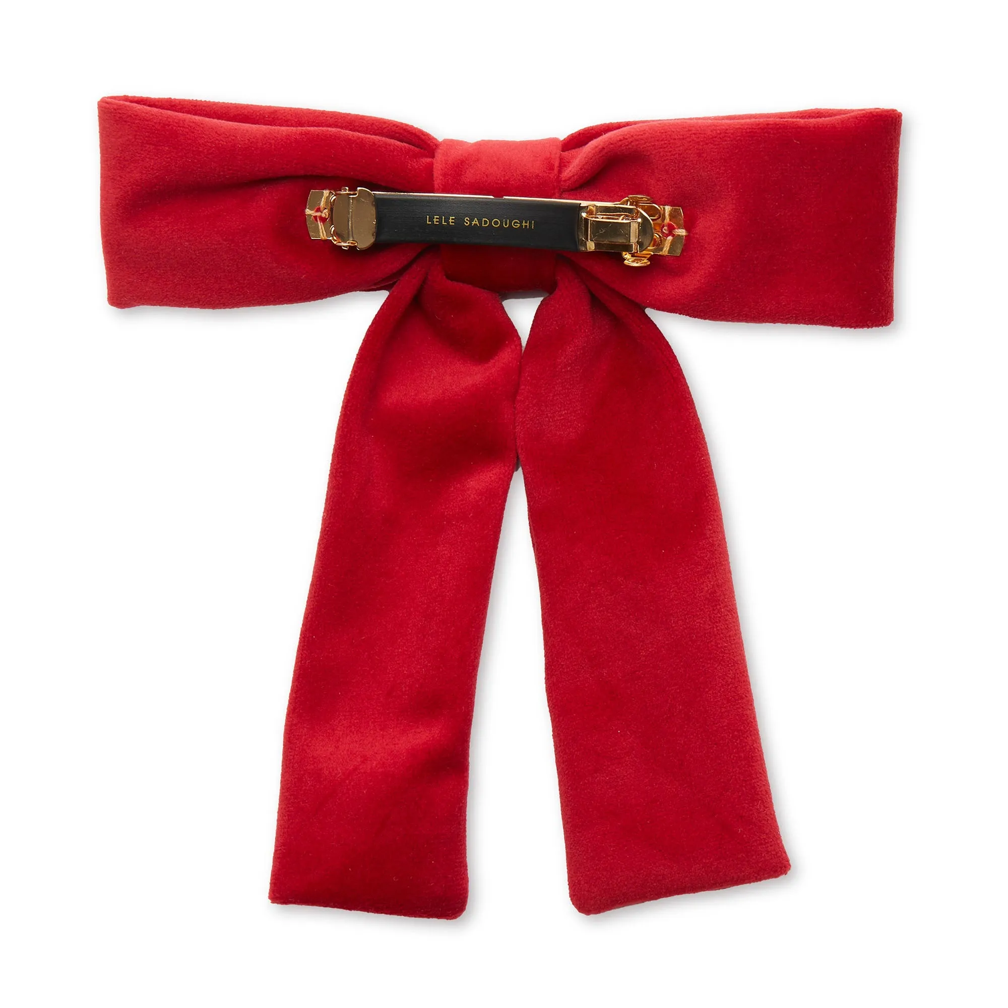 RED VELVET ANTOINETTE BOW BARRETTE