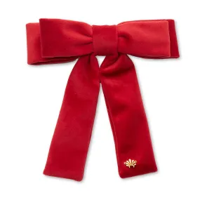 RED VELVET ANTOINETTE BOW BARRETTE