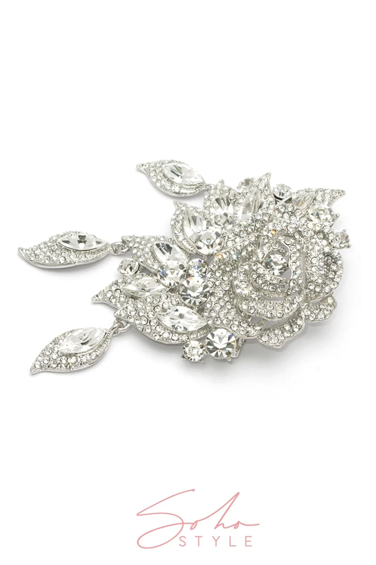 Rosaline Teardrop Crystal Barrette