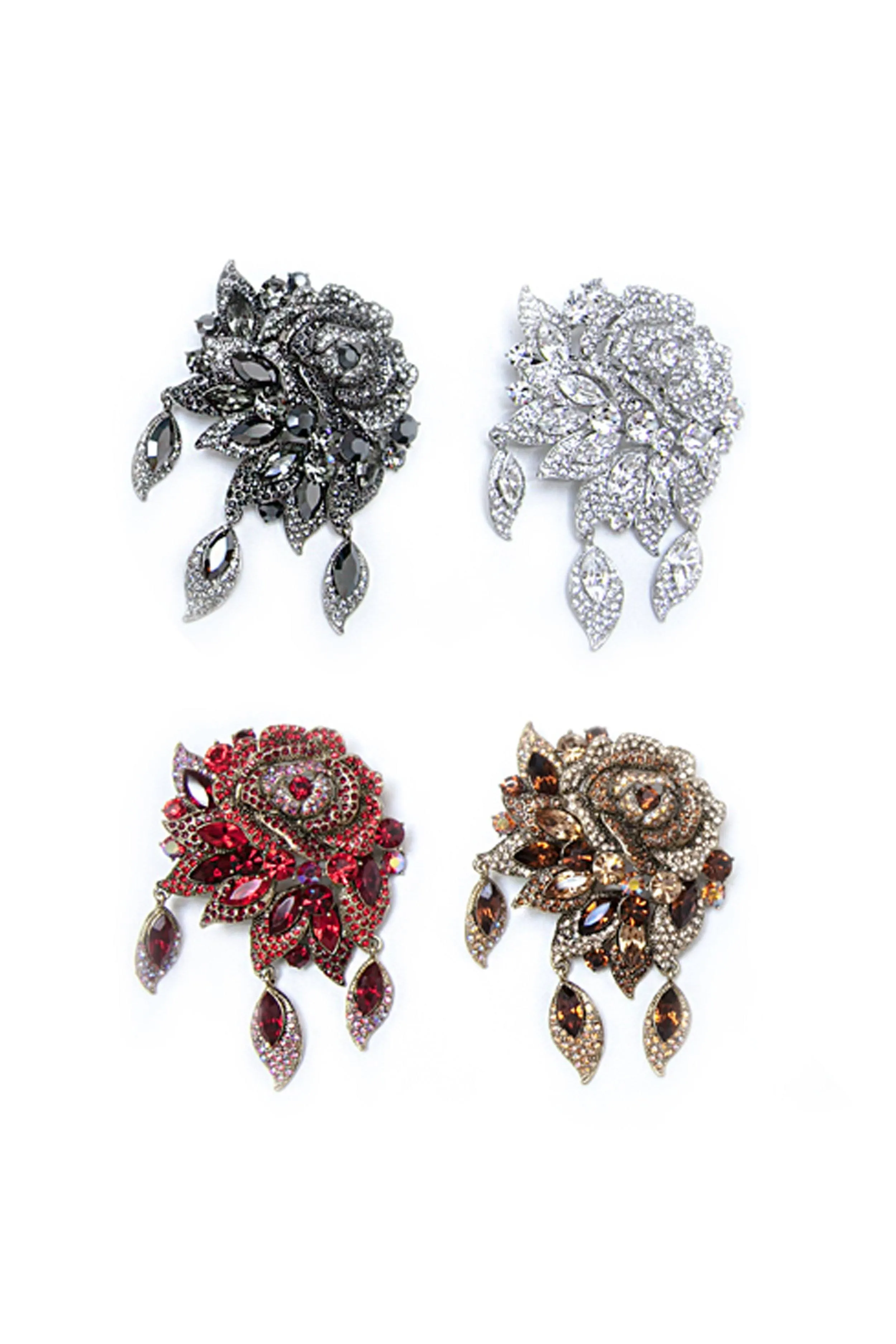 Rosaline Teardrop Crystal Barrette