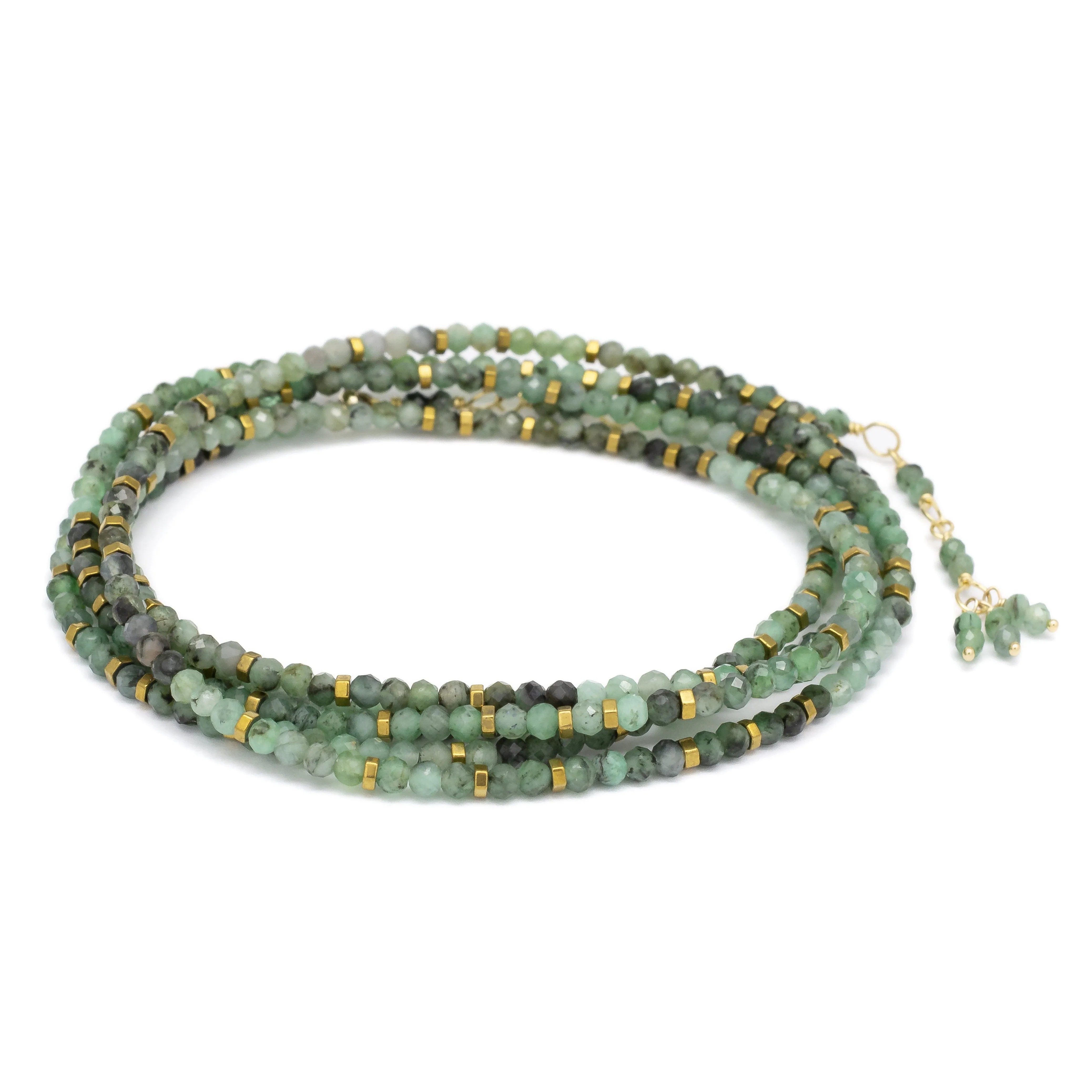 Sakota Emerald Wrap Bracelet - Necklace
