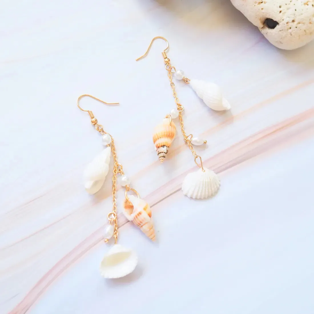 Seashell Tassel Earrings