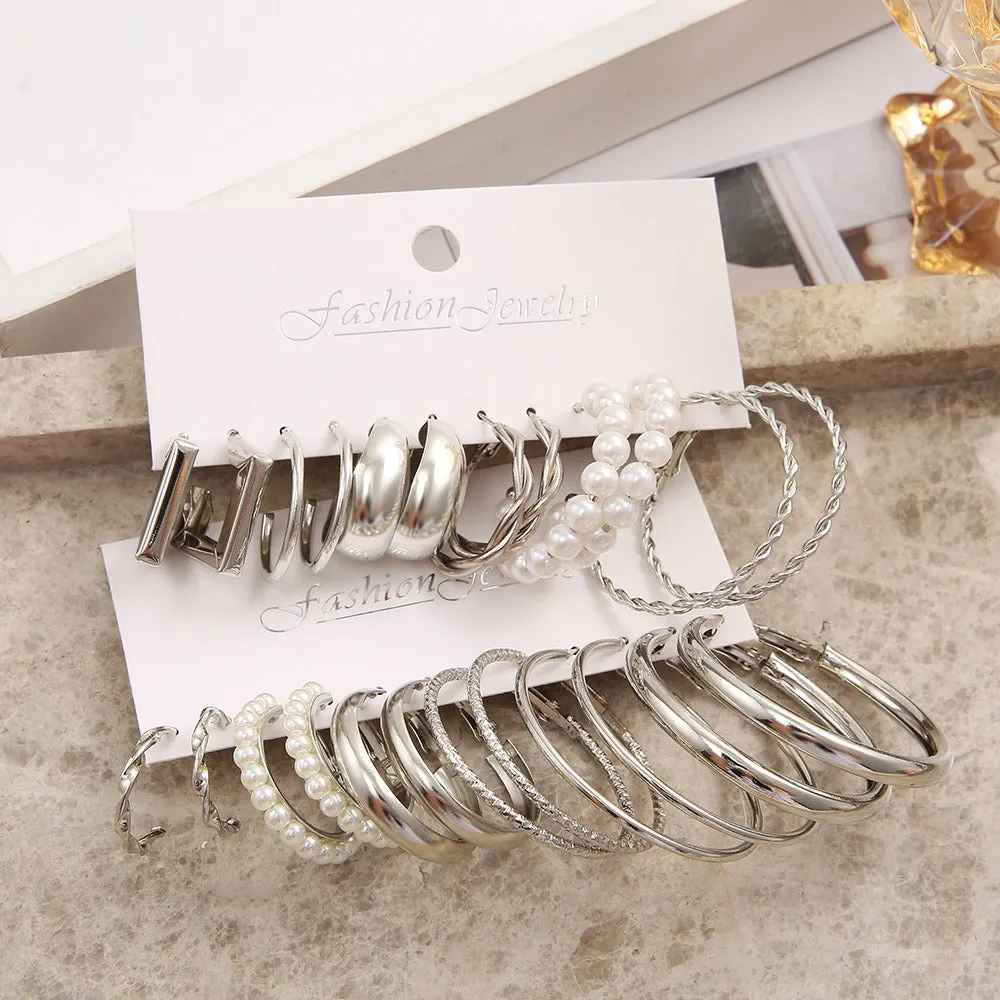 Silver Classic Earring Set