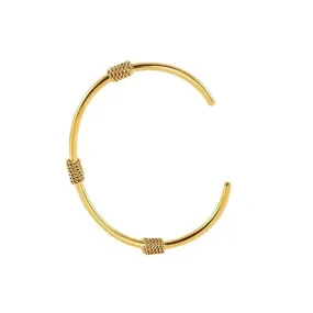 Sleek Gold-Filled Geometric Cuff Bracelet – Modern Minimalist Jewellery
