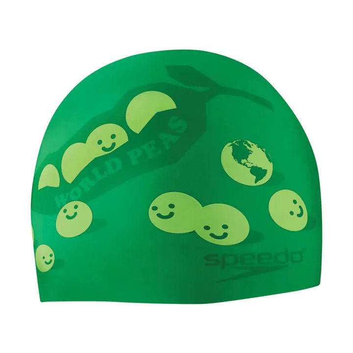 SPEEDO World Peas Silicone Swim Cap - Elastomeric Fit (7510184)