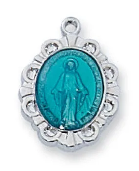 Sterling Blue Miraculous Baby Pendant Boxed - L595BB