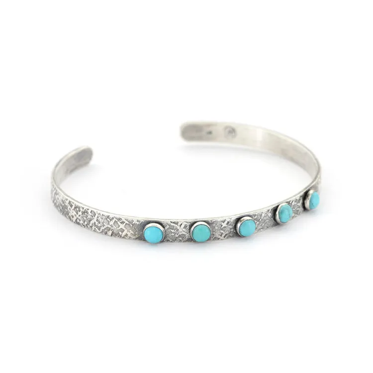 Sterling Silver and Gemstone Cuff Bracelet Customizable