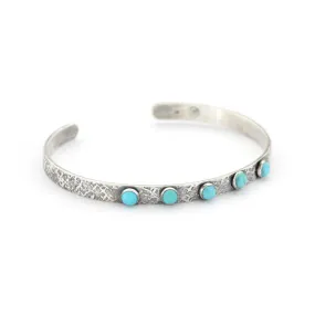 Sterling Silver and Gemstone Cuff Bracelet Customizable