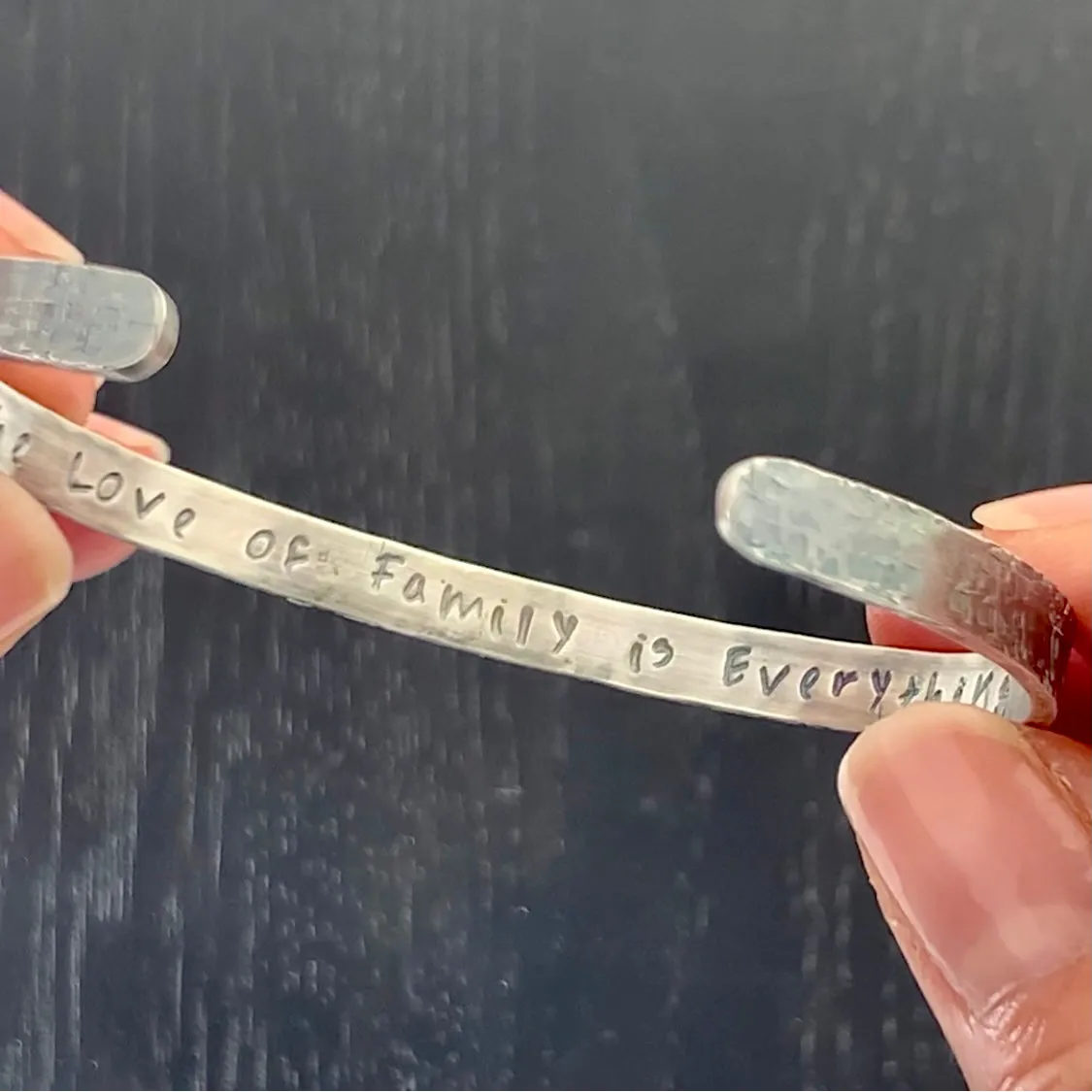 Sterling Silver and Gemstone Cuff Bracelet Customizable