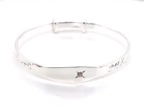 Sterling Silver Cz Baby Bangle