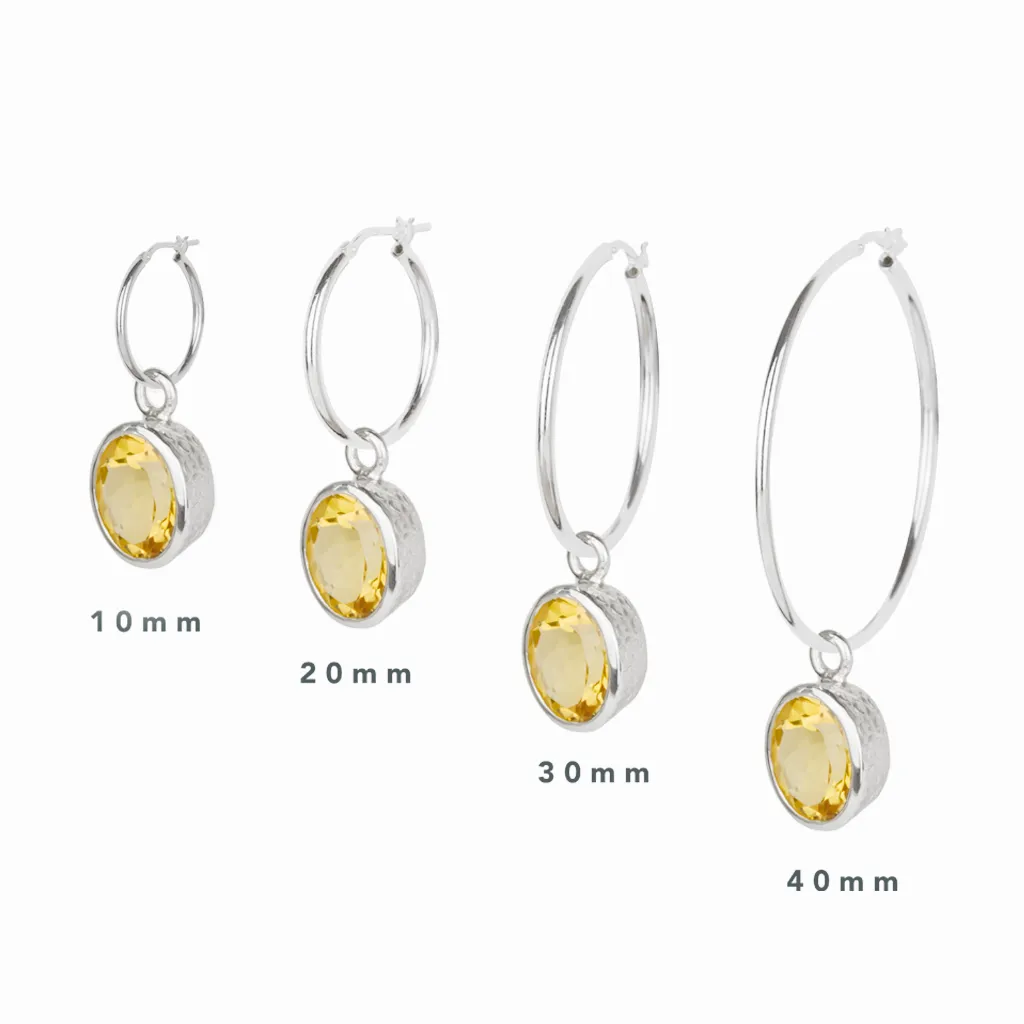 Sterling Silver Hoop Earrings 20mm