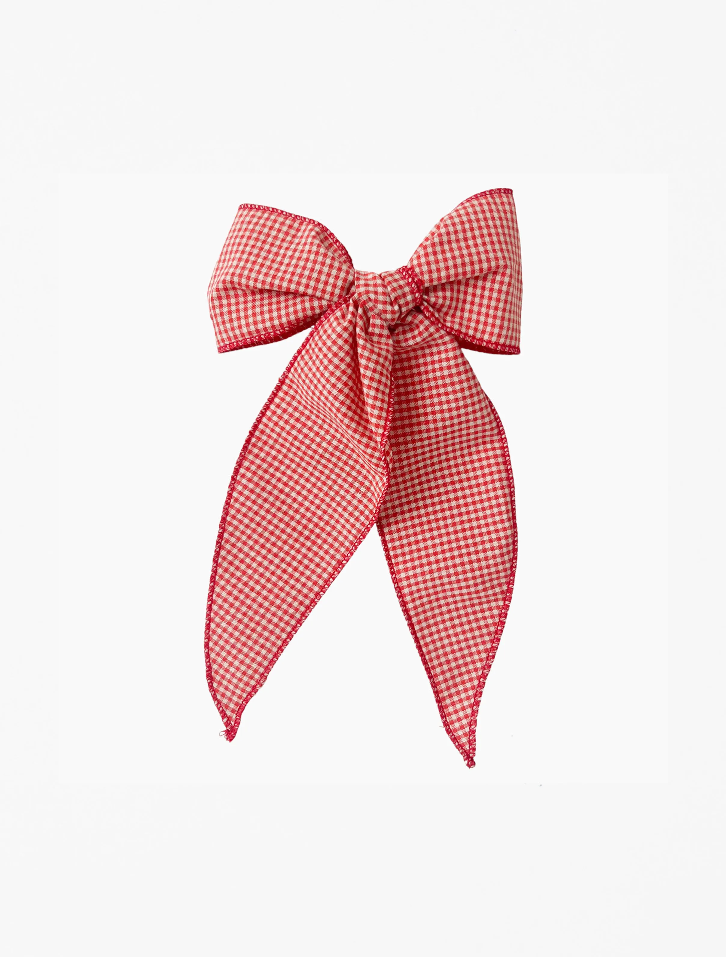 Storybook Bow in Tomato Mini Check