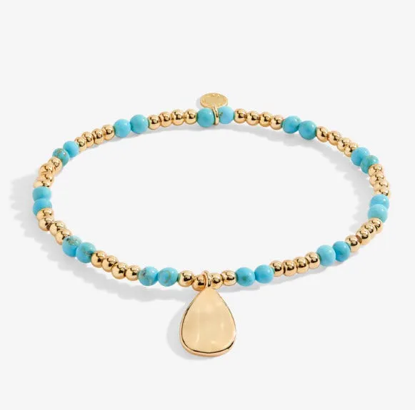 The December Birthstone Stretch Bracelet in Turquoise