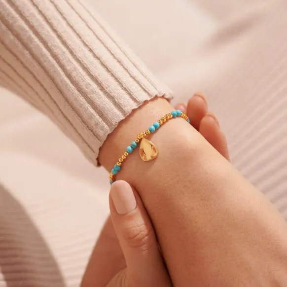The December Birthstone Stretch Bracelet in Turquoise