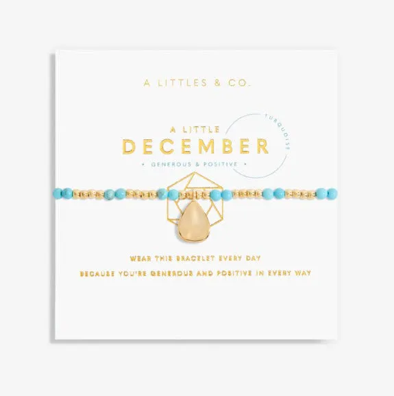 The December Birthstone Stretch Bracelet in Turquoise