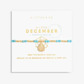 The December Birthstone Stretch Bracelet in Turquoise