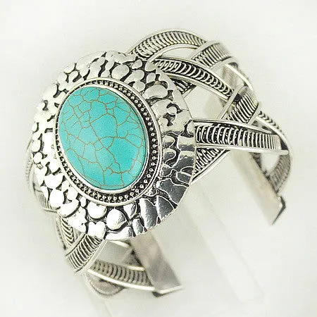 Tibetan Sivler with Turquoise Bracelets Fashion Turquoise Jewelry for Women