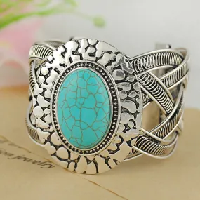 Tibetan Sivler with Turquoise Bracelets Fashion Turquoise Jewelry for Women