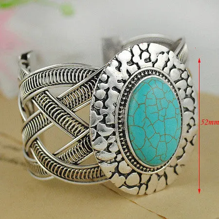 Tibetan Sivler with Turquoise Bracelets Fashion Turquoise Jewelry for Women