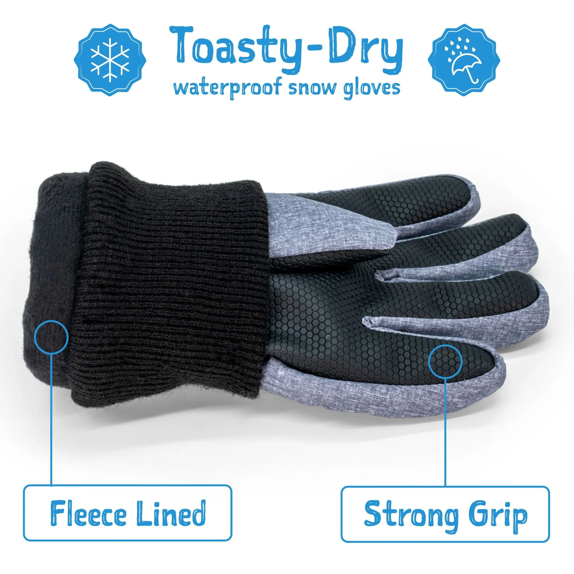 Toasty-Dry Waterproof Snow Glove: Wildberry