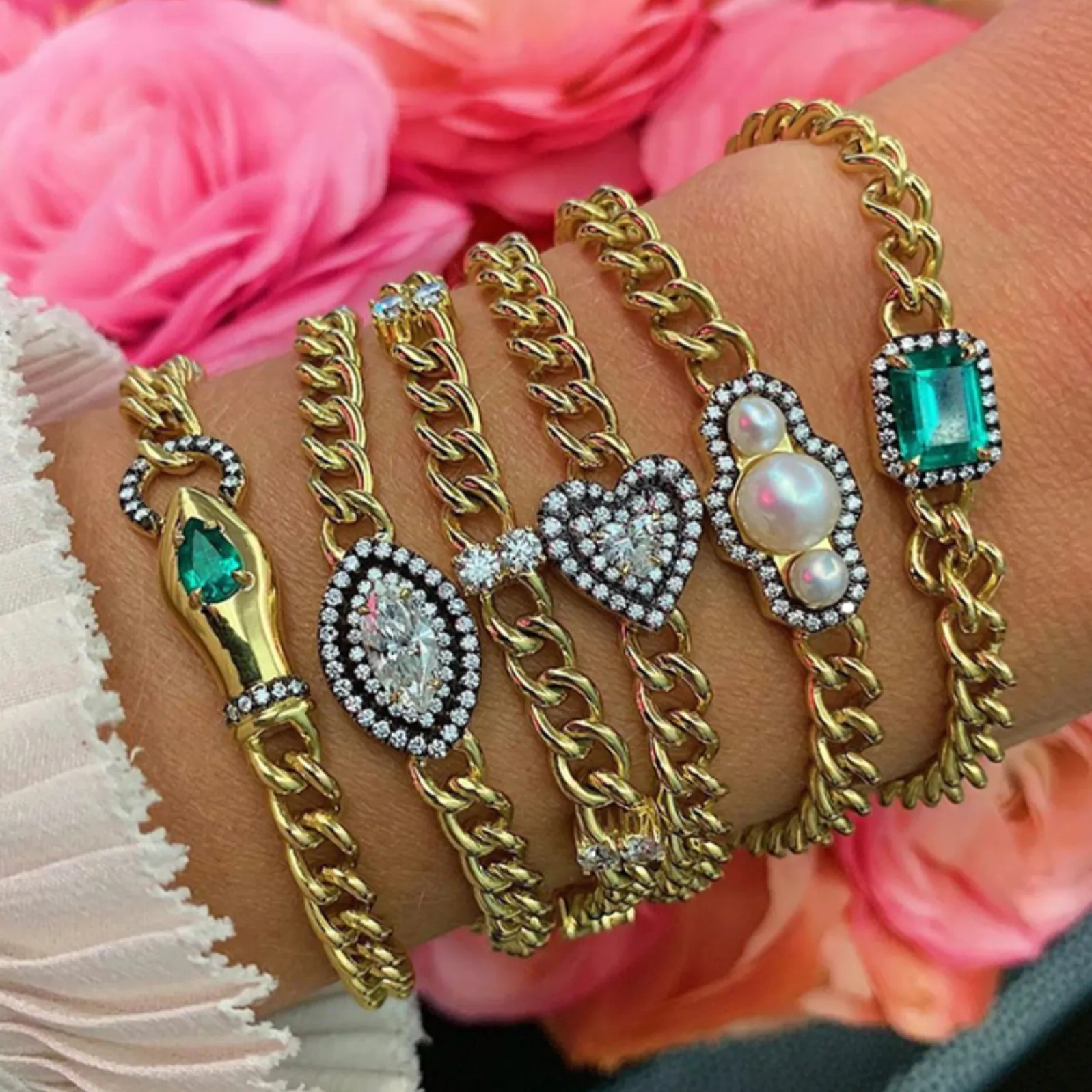 Toujours Diamond Snake Bracelet