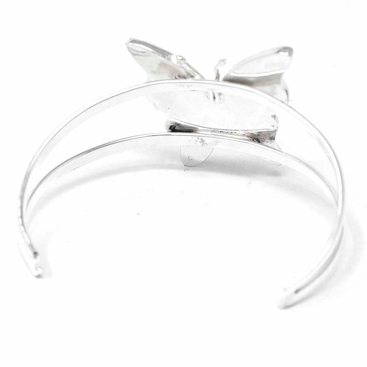 Turquoise Mosiac Alpaca Silver Butterfly Bracelet Small Artisana