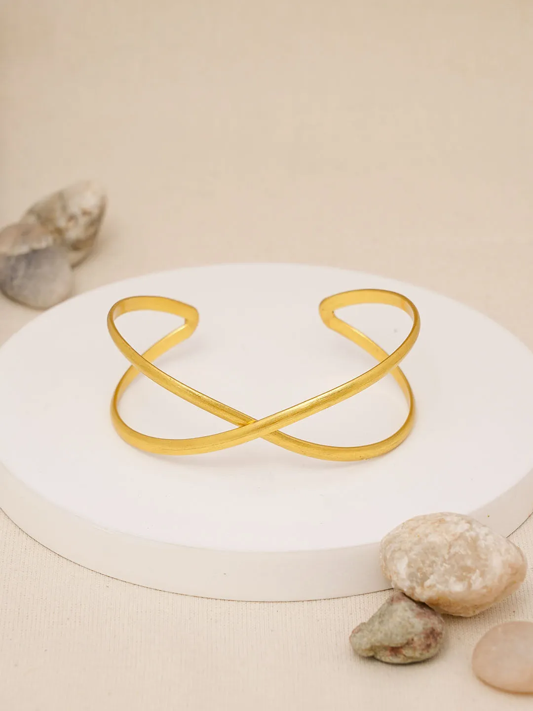 Twisty Adjustable Brass Bracelet (Anti Tarnish)