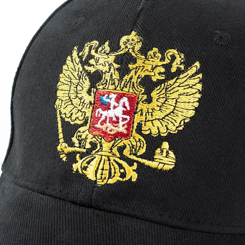 Unisex 100% Cotton Outdoor Baseball Cap Russian Emblem Embroidery Snapback Fashion Sports Hats For Men & Women Patriot Cap