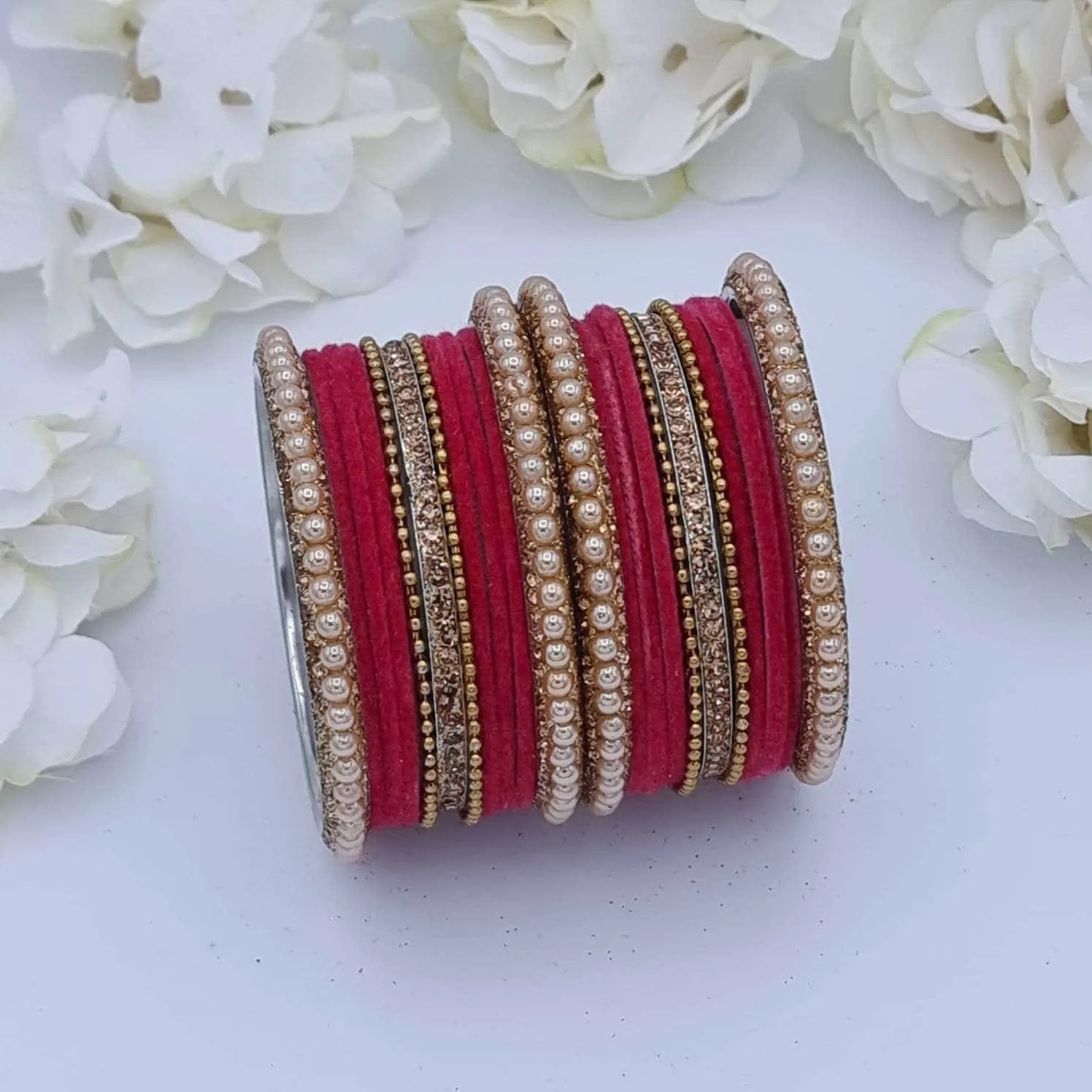 Velvet Bangle Set - Available in Many Colours