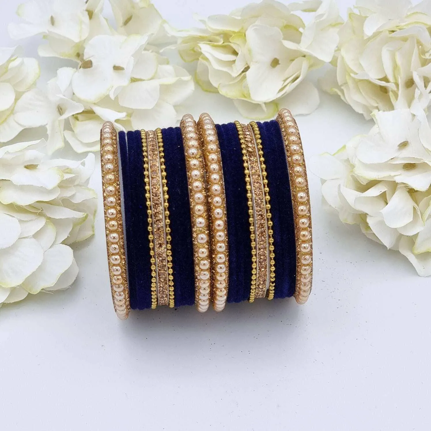 Velvet Bangle Set - Available in Many Colours