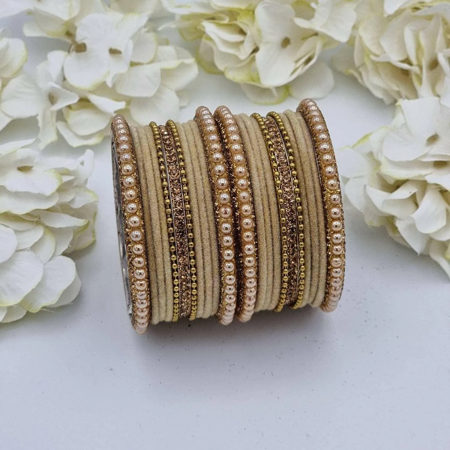 Velvet Bangle Set - Available in Many Colours