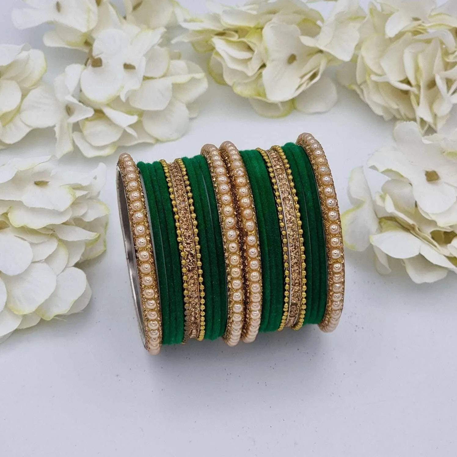 Velvet Bangle Set - Available in Many Colours