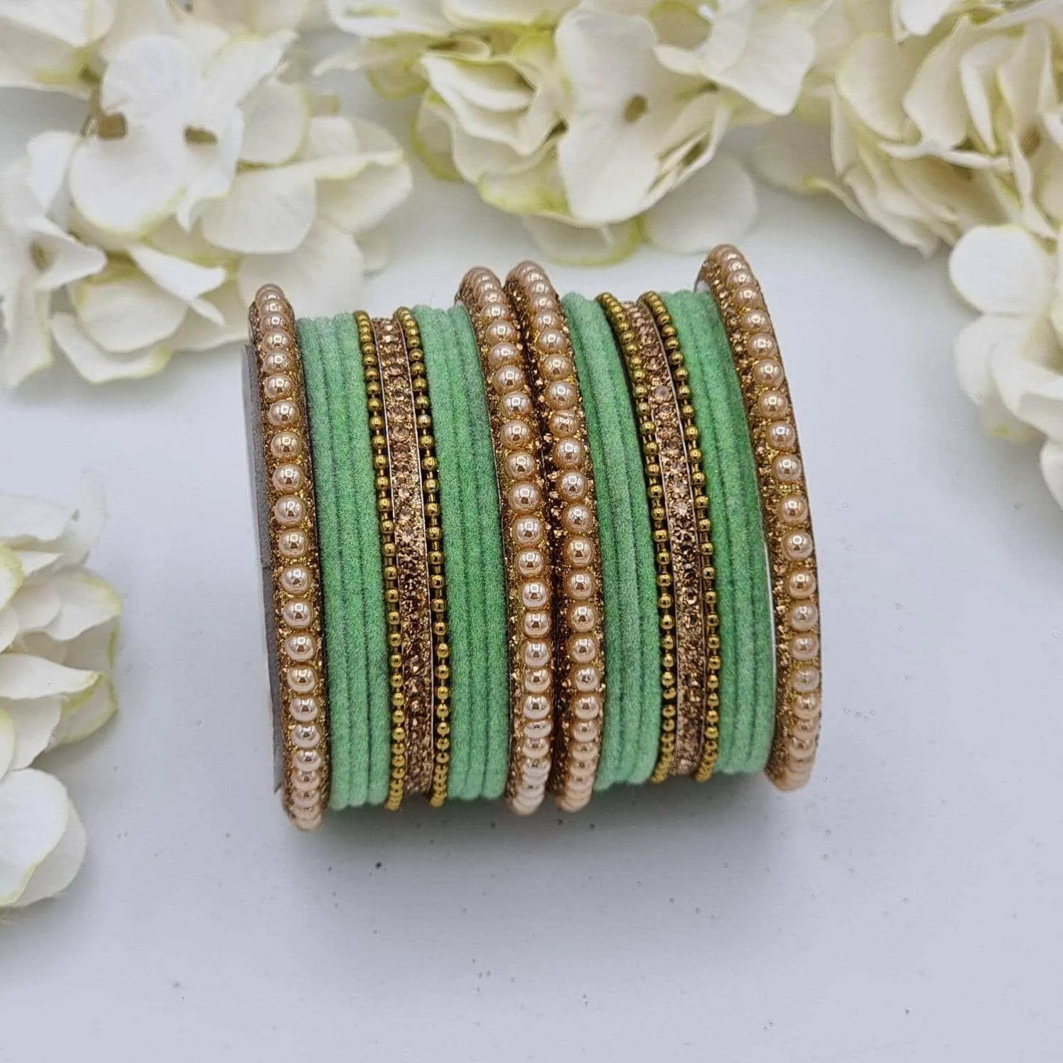 Velvet Bangle Set - Available in Many Colours