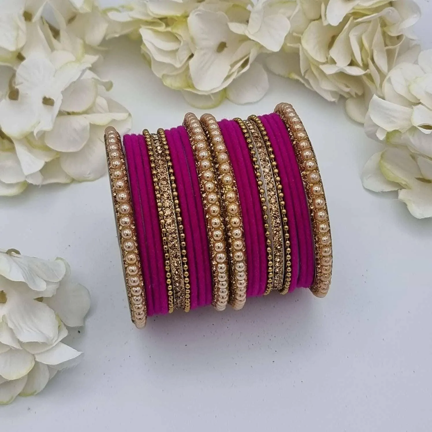 Velvet Bangle Set - Available in Many Colours