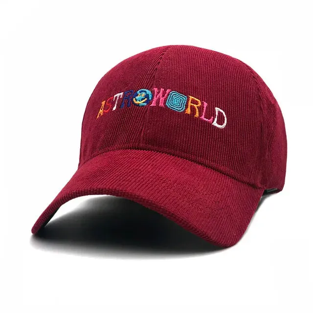 Vintage ASTROWORLD Letter Embroidered Hat Unisex Adjustable Snapback