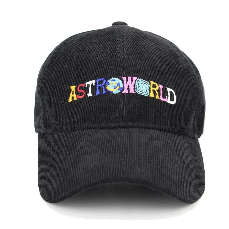 Vintage ASTROWORLD Letter Embroidered Hat Unisex Adjustable Snapback