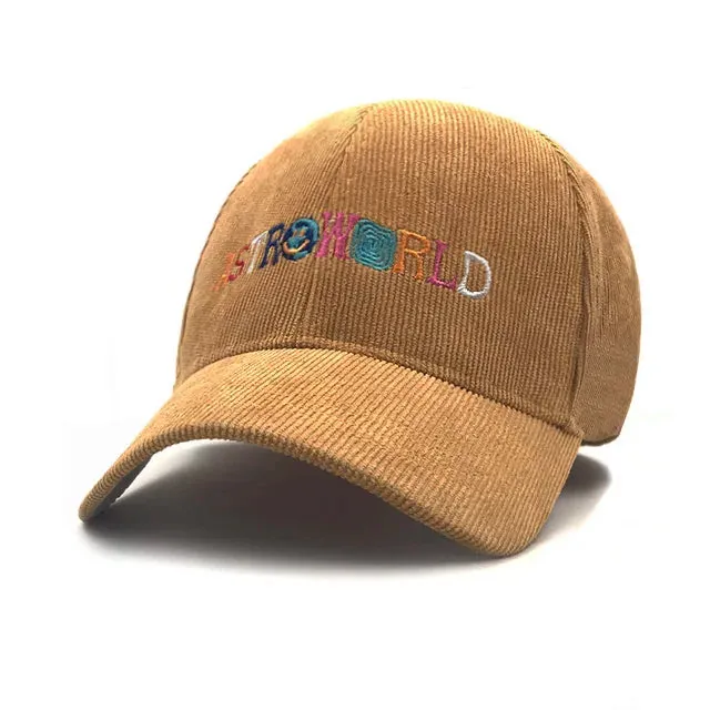 Vintage ASTROWORLD Letter Embroidered Hat Unisex Adjustable Snapback