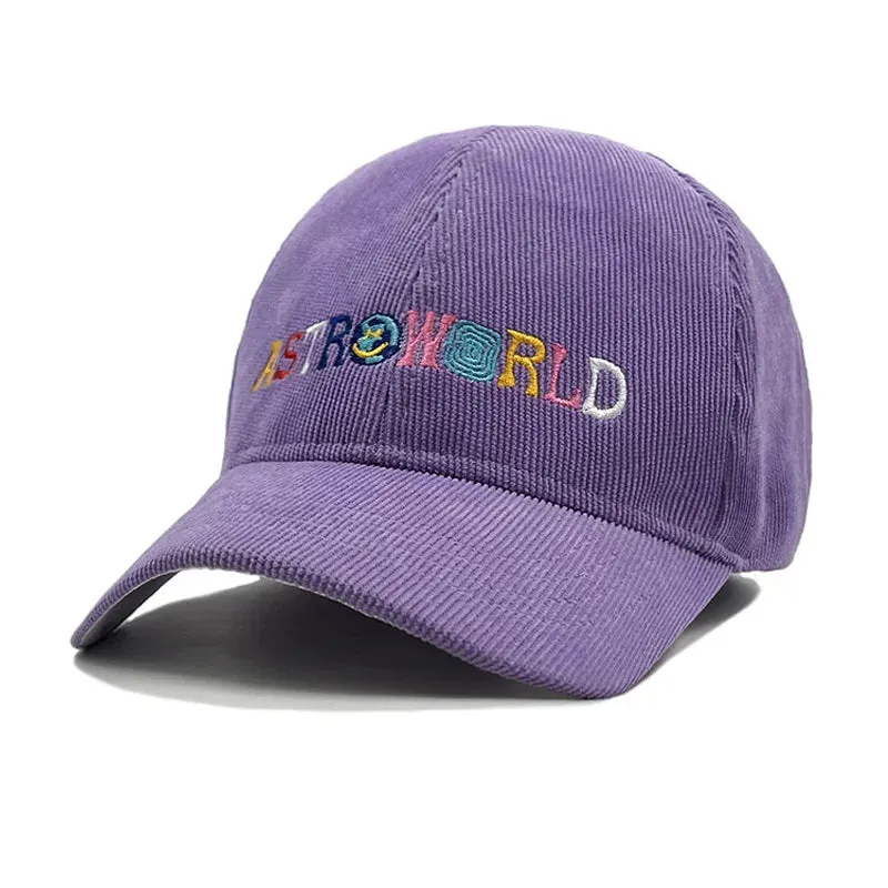 Vintage ASTROWORLD Letter Embroidered Hat Unisex Adjustable Snapback