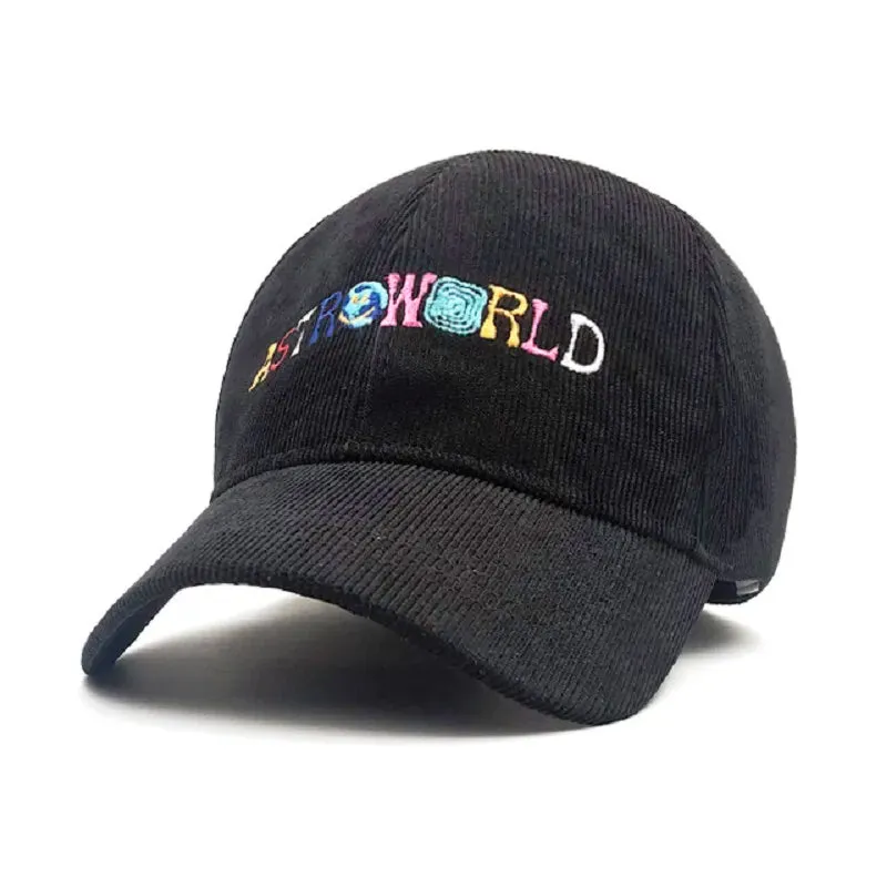 Vintage ASTROWORLD Letter Embroidered Hat Unisex Adjustable Snapback