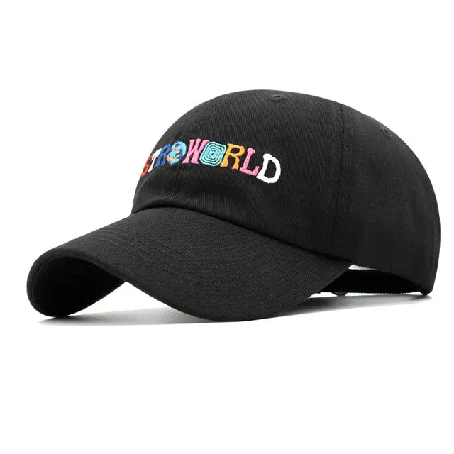 Vintage ASTROWORLD Letter Embroidered Hat Unisex Adjustable Snapback