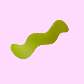 Wavy pony clip in lime