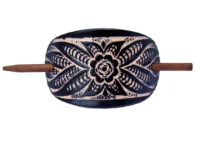 Wildflower Leather Hair Barrette