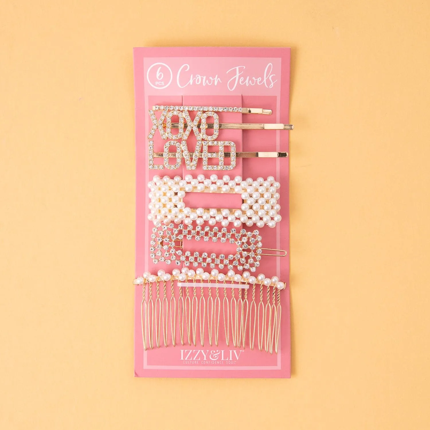 XOXO   LOVED Hair Pins - Set of 6