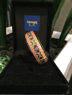 Zahra Pastel Peach Enamel Bangle
